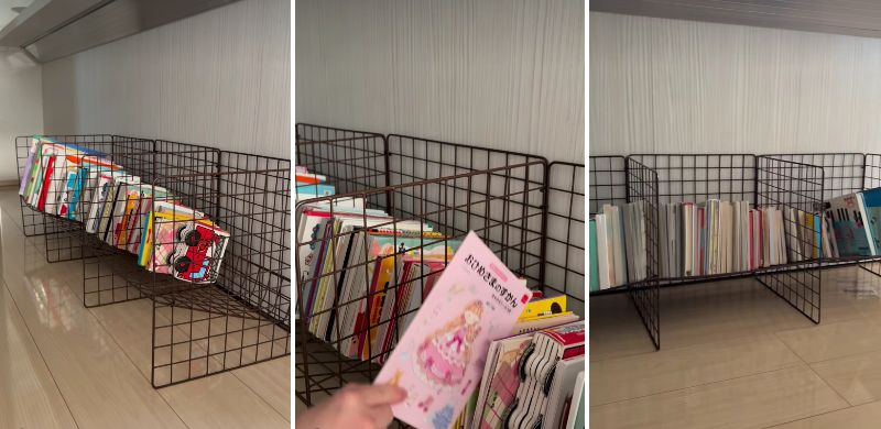 完成した「絵本収納」