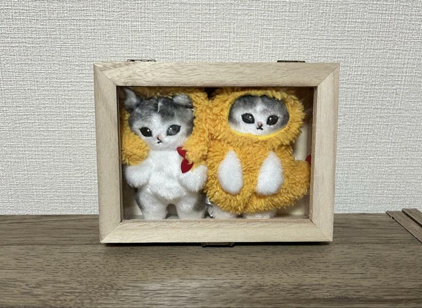 ダイソー、ウッドボックス(クリア蓋付、ロック付)画像