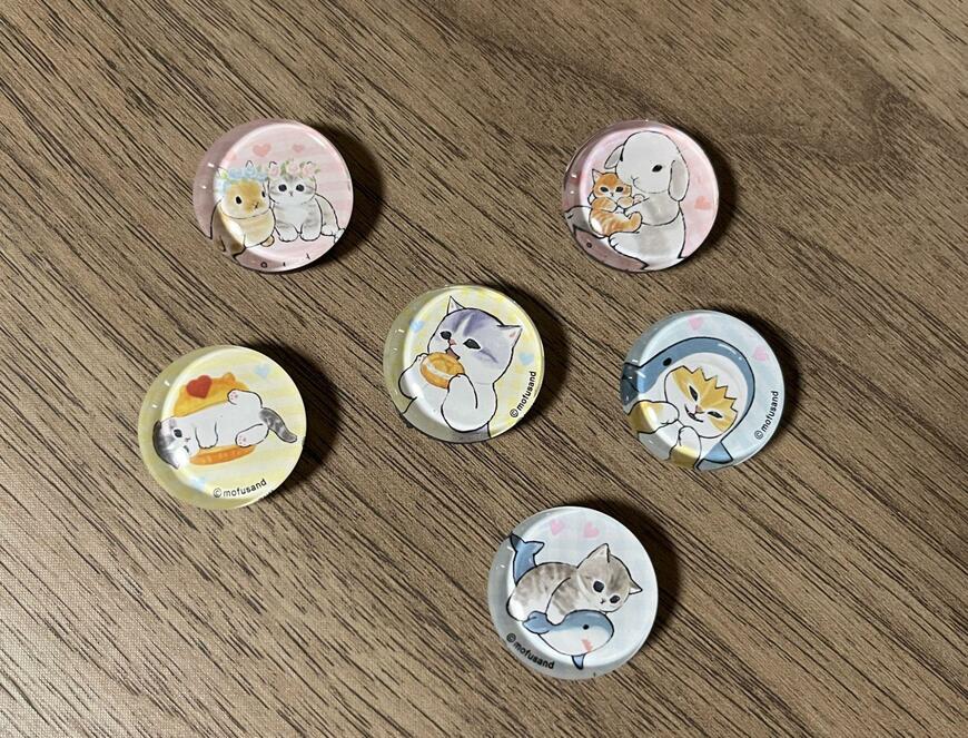 セリア、mofusandぷくっとマグネット2P画像