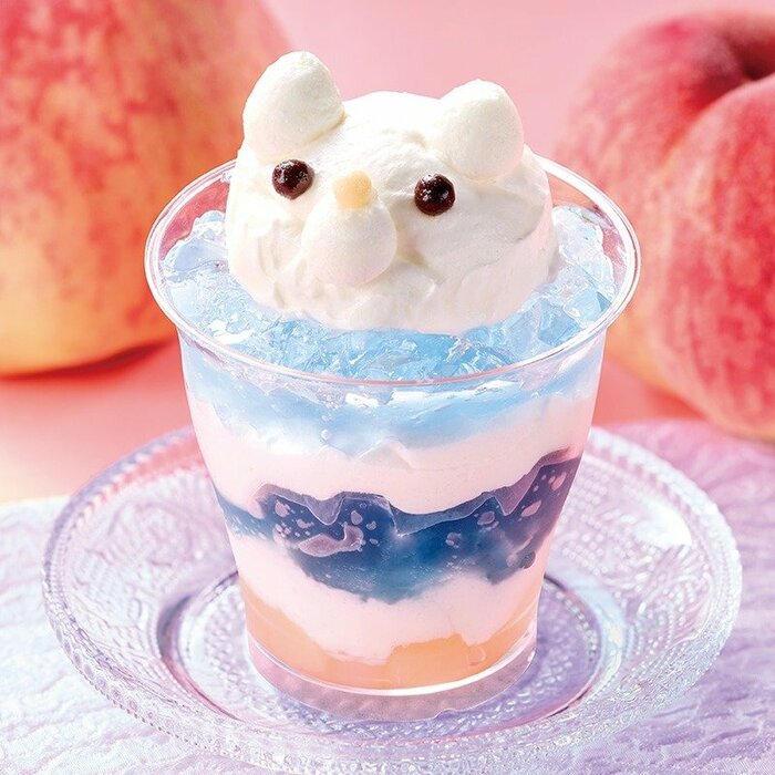 「ひょっこりしろくまの白桃ソーダゼリー」