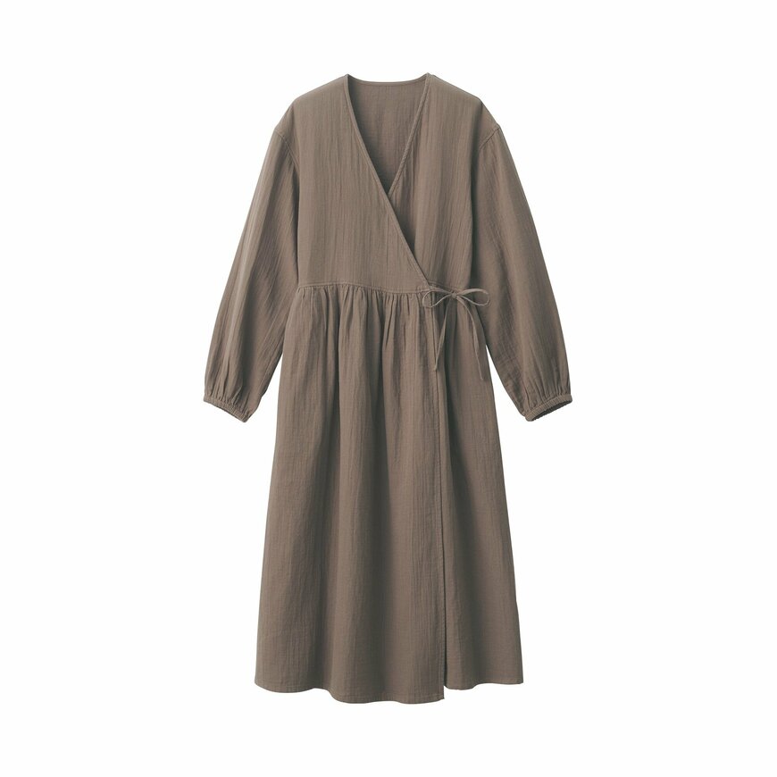 出所：無印良品公式　婦人　ふんわりしぼガーゼ　ロングカーディガン