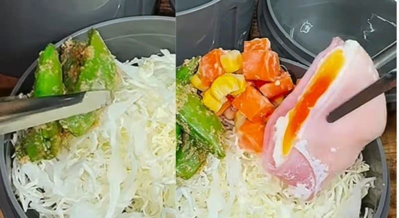 インパクト抜群！ケチャップまみれが食欲をそそる【50代大工の現場弁当】これは間違いなくご飯が進む味！