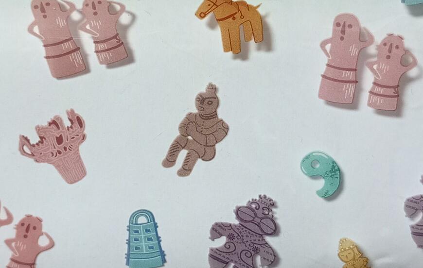 出所：筆者撮影（キャンドゥ、PVCペンケース 埴輪・土偶）