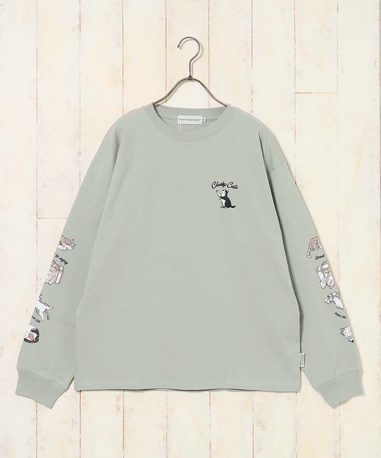 出所：ブルーブルーエ公式　ネコ袖プリントロンT