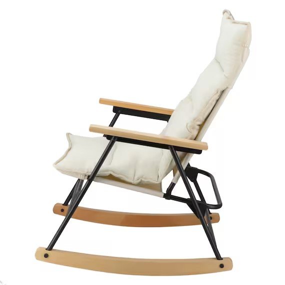 ニトリ公式　ロッキングもできる折り畳みチェア （G01 ベージュ）　画像