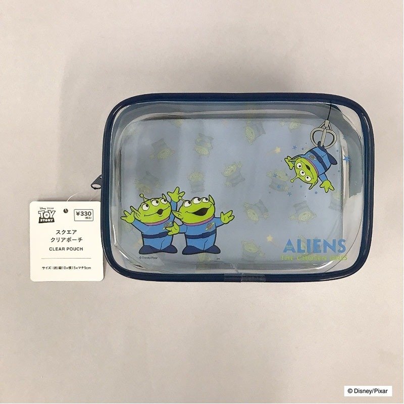 出所：キャンドゥ公式　【数量限定】ディズニー／エイリアン　スクエアクリアポーチ