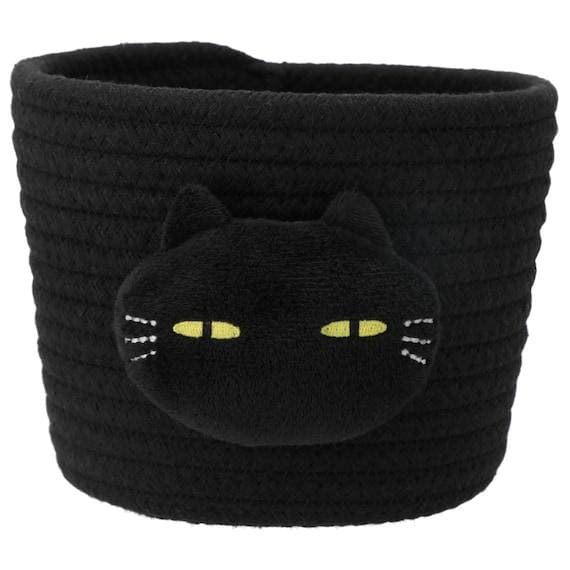 ニトリ、バスケット18cm　(ブラック デコネコ DH25)商品画像