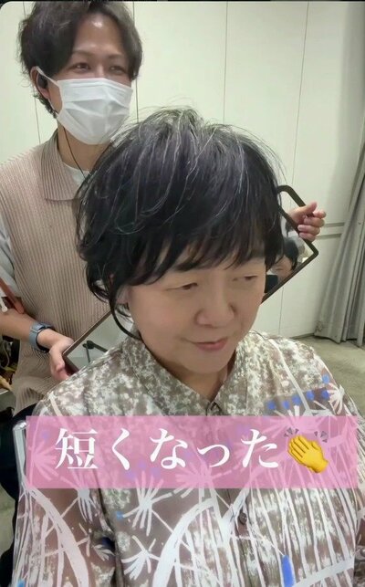 くびれと前髪のある、丸みのあるショート（アフター）
