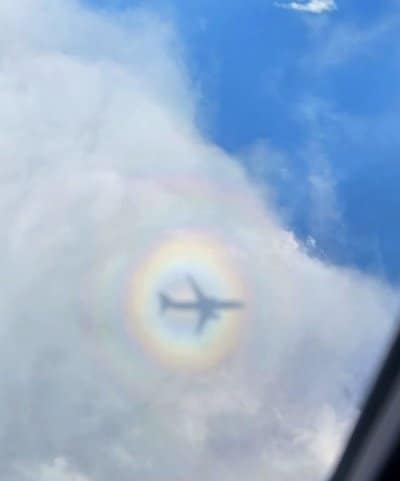 飛行機から見た光景