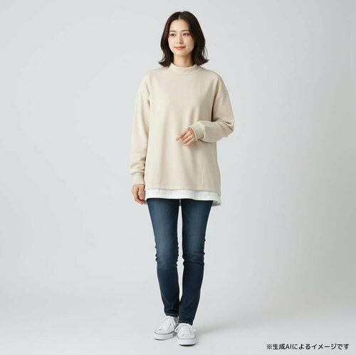 レディース裏シャギーレイヤープルオーバー