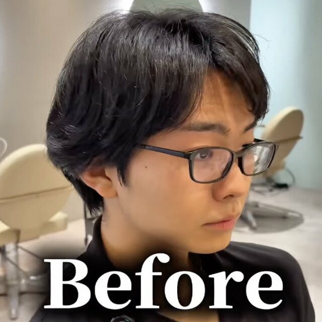 パーマをかけたい男性…でも長さが足りない！→プロの手で…かっこいい似合わせパーマスタイルに！「別人すぎてびっくり」の声