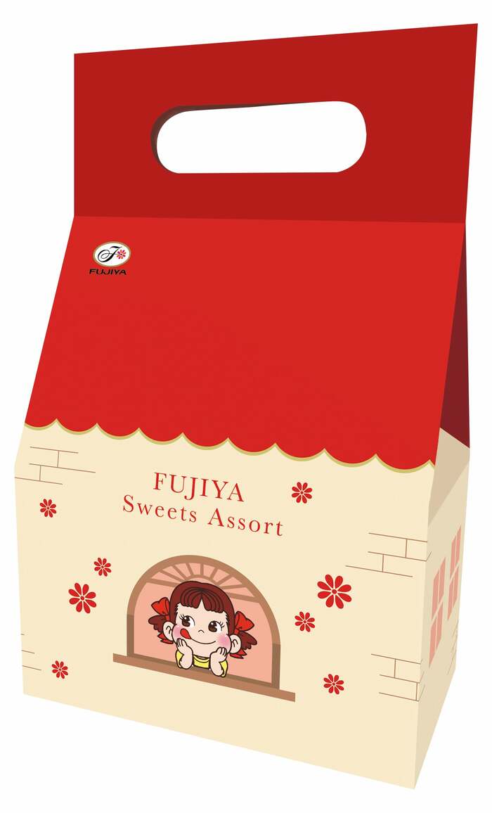 バレンタインギフトにぴったりな可愛いイラストが描かれた取っ手付きの箱