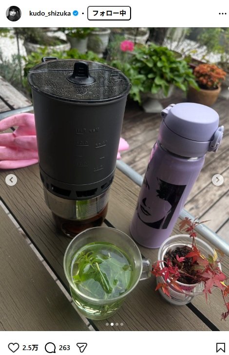 出所：工藤静香のInstagram（＠kudo_shizuka）参照日：2025年11月10日