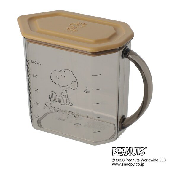 ニトリネット　【デコホーム商品】スヌーピー 蓋付き軽量カップ(グレー)　画像
