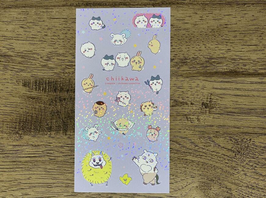 セリア、ちいかわ キラキラシール3撮影画像