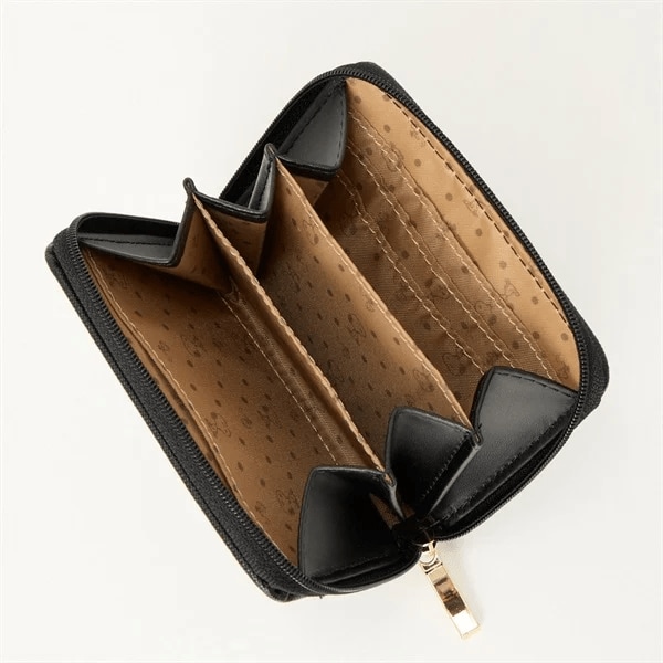 スヌーピーブローチ付ラウンドファスナー小銭入