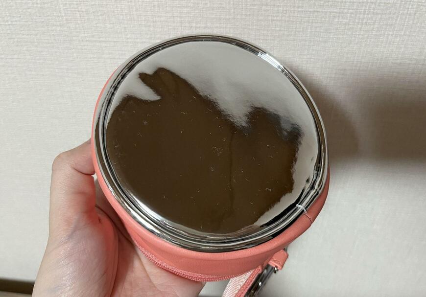 筆者撮影（ダイソー、丸ポーチ（猫））