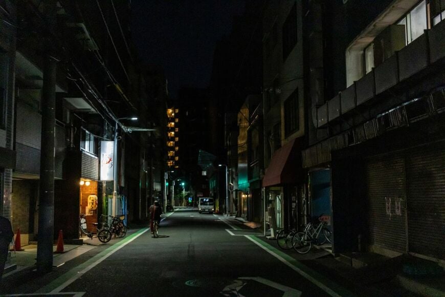 夜道を歩いていると…　「電柱からずっと見てくる生き物」に目を奪われる