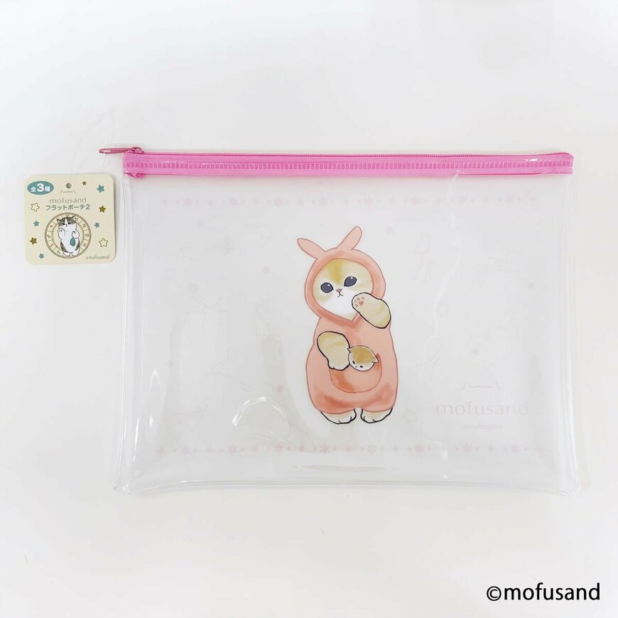 出所：ワッツ公式　mofusand フラットポーチ2