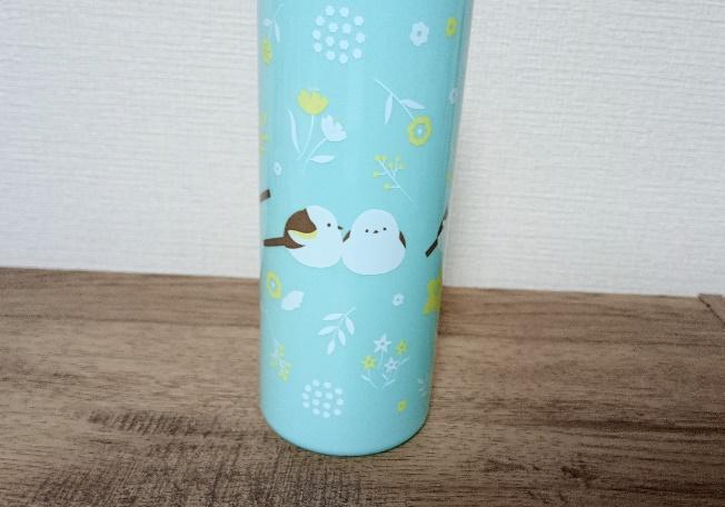 筆者撮影（セリア、ウォーターボトル 500ml シマエナガ）