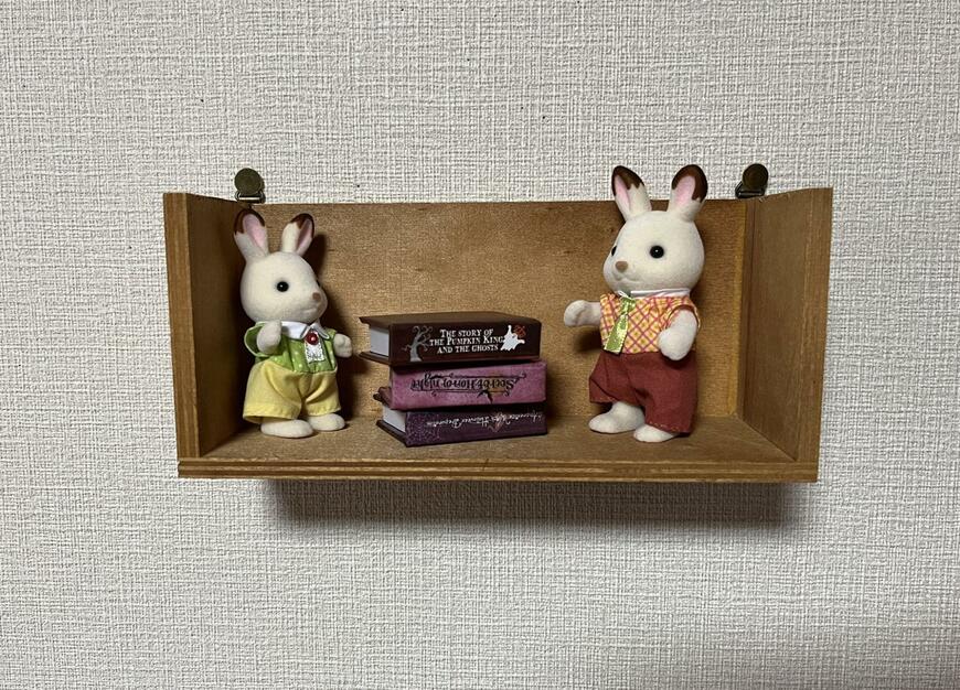 セリア、インテリア木製ウォールシェルフレクタングル2画像