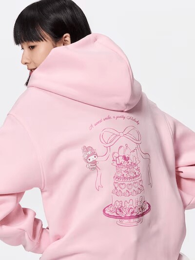 スウェットオーバーサイズフルジップパーカ Sanrio characters