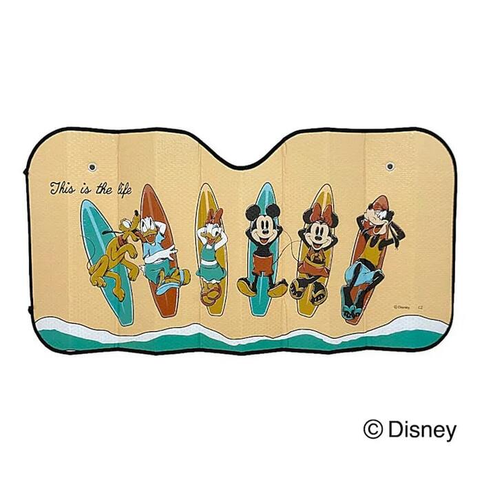 カインズ ディズニー 車内用フロントシェードM ビーチ ミッキー&フレンズ