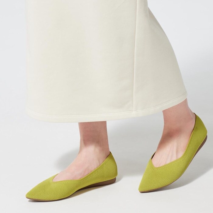 出所：GU公式通販ファッションサイト ウォッシャブルニットフラットシューズ