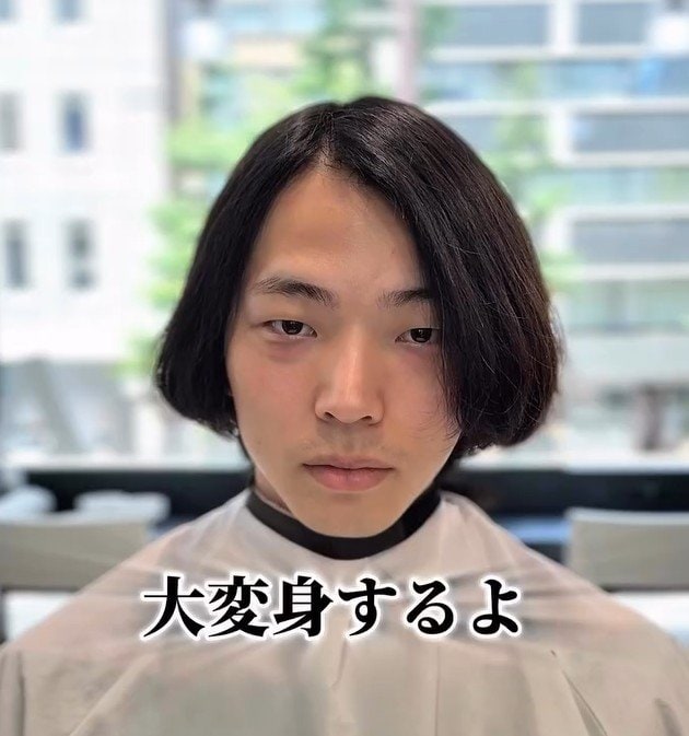 「彼女がいない10年」の男性が、カットとパーマで爽やかな大人顔スタイルにスタイルチェンジ