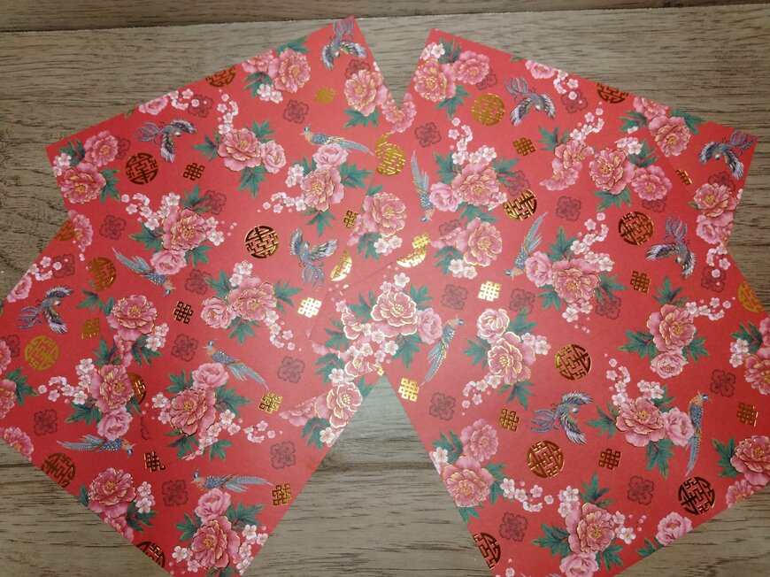 筆者撮影（セリア、チャイナパターンデザインペーパー）