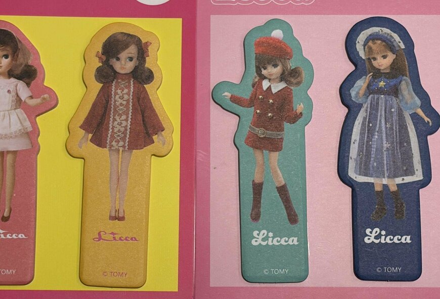 筆者撮影（ダイソー、めじるし付箋　60P　リカちゃん）