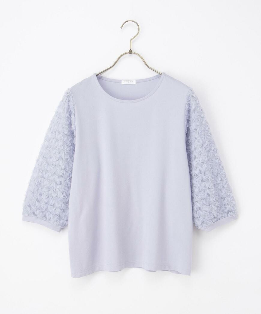 ハニーズ 6分袖レース使いトップス