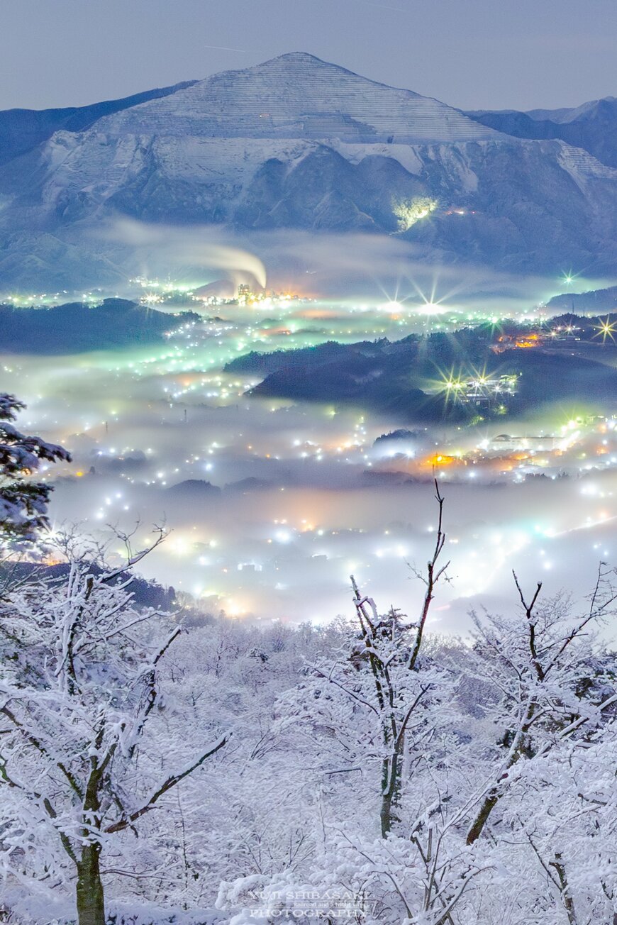 白銀世界できらめく秩父雲海