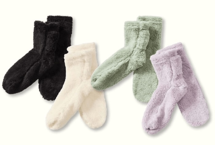 制電フリースボア　カイロが収納できるフットウォーマー　499円