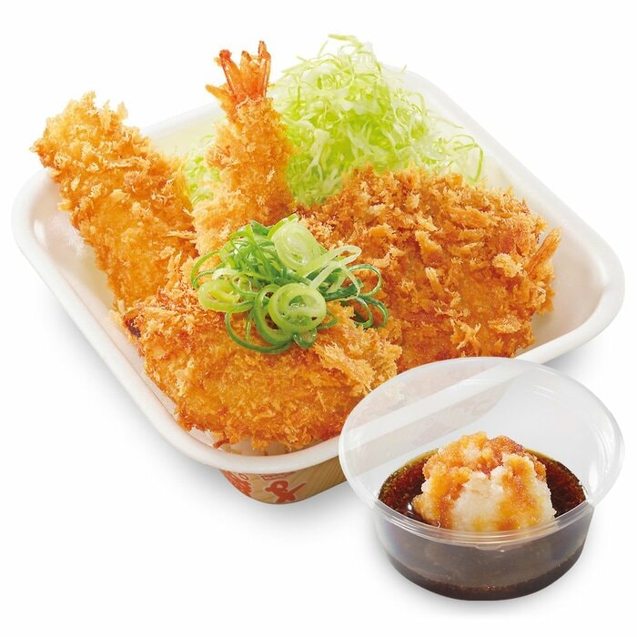 海鮮三種とロースの醤油カツ丼弁当