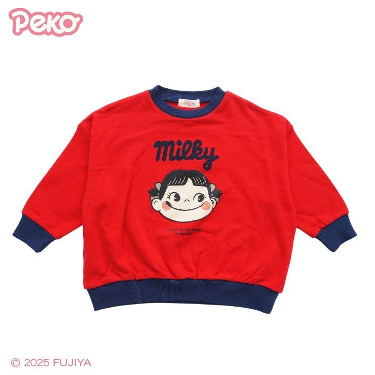 出所：しまむら公式　レディース　トレーナー（M～LL・PEKO）／レッド201