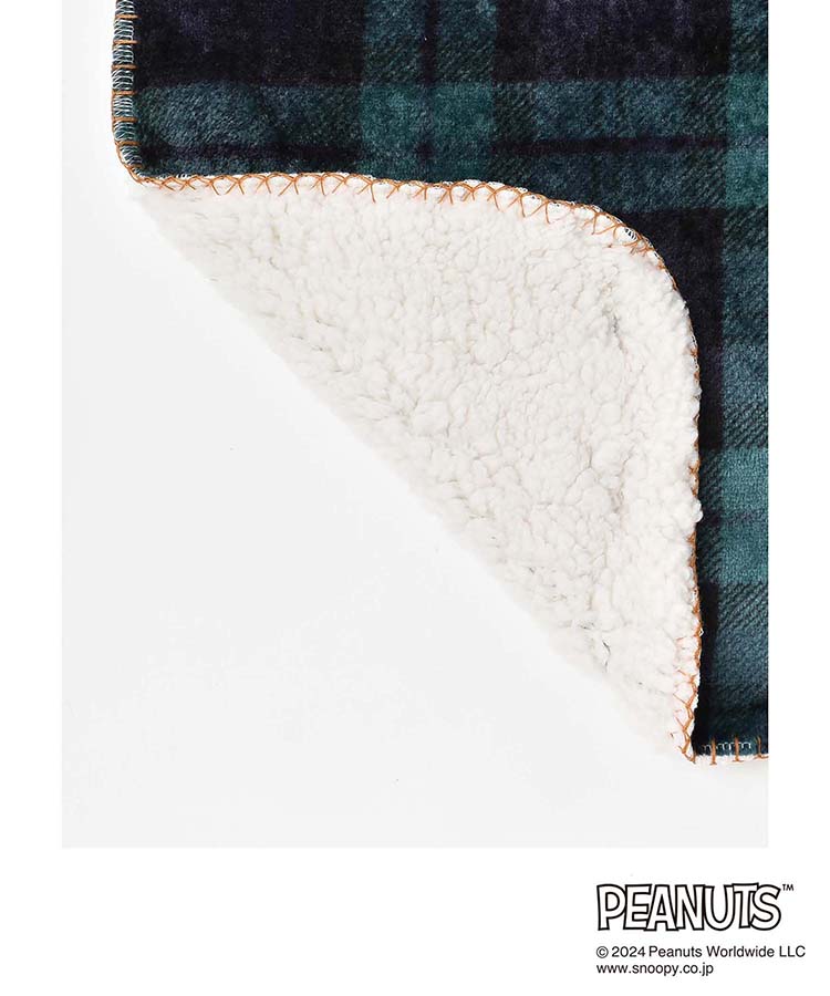 ブルーブルーエ公式 スヌーピーチェック4WAYケープボレロの画像