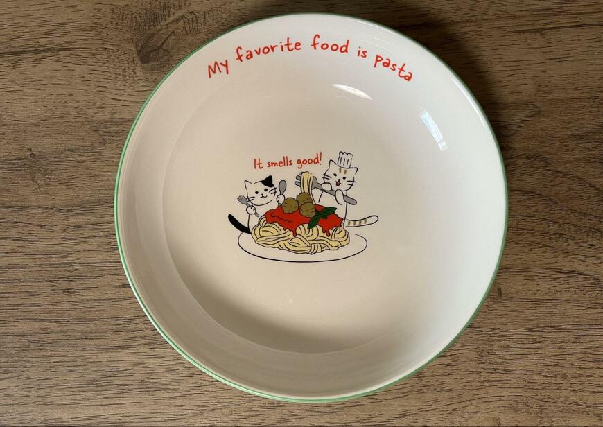 セリア、パスタ皿 ヤミーパスタ 画像