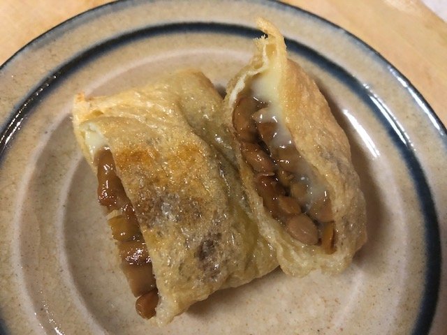 油揚げの納豆チーズ詰め