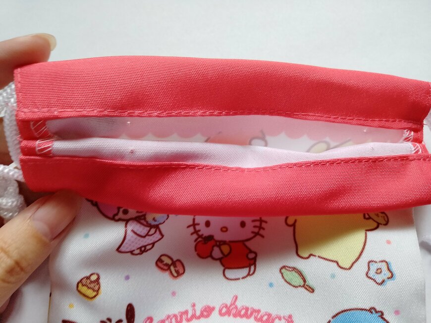 筆者撮影（セリア、ミニ巾着M/X）