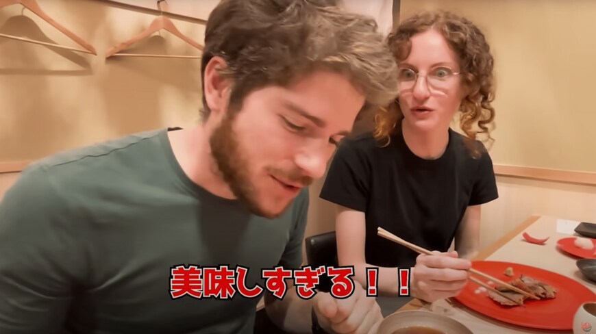 イタリア人カップル初めての天ぷら