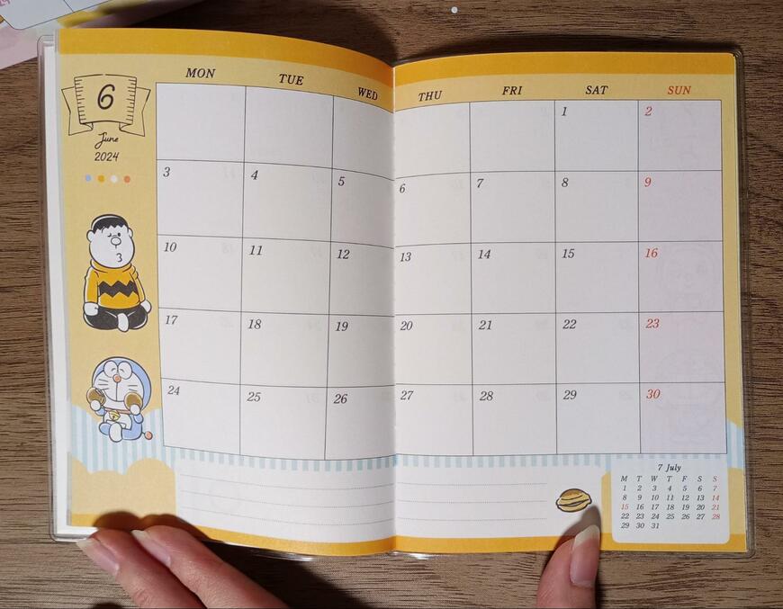 出所：筆者撮影（ダイソー、A6スケジュール帳（I'm Doraemon））