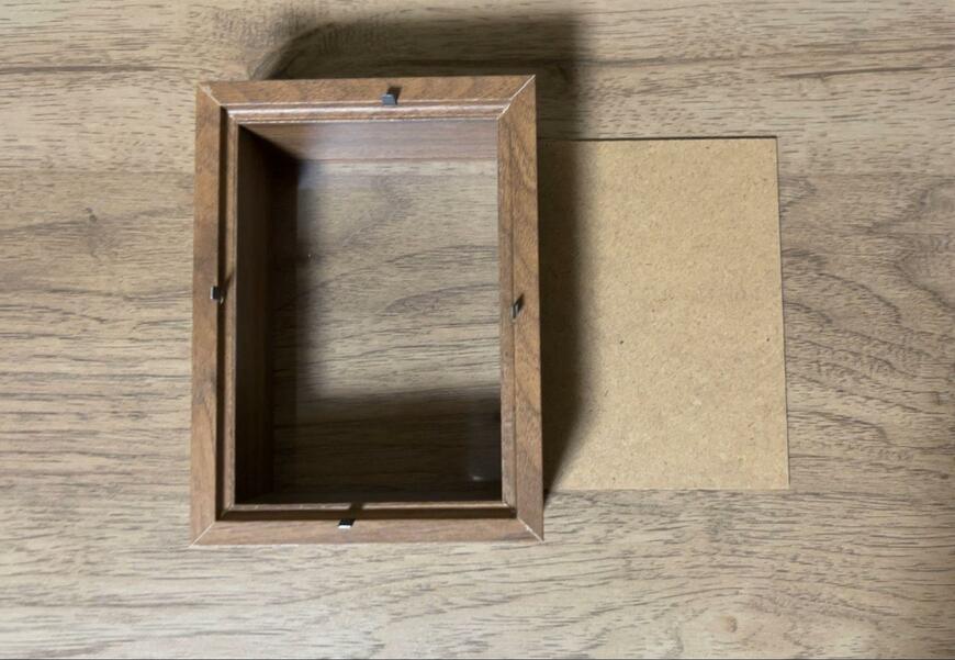 筆者撮影（セリア、立体フォトフレームL判）