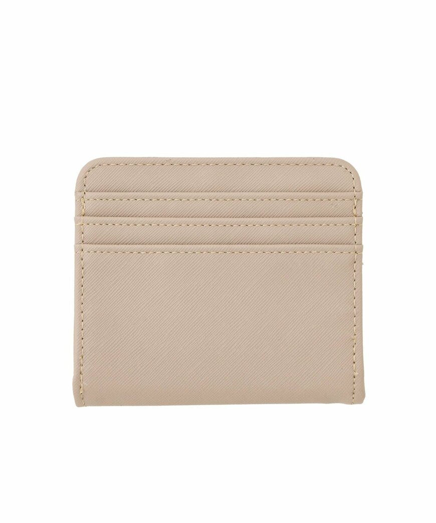 3COINS公式 極薄ミニウォレット(ベージュ、後)