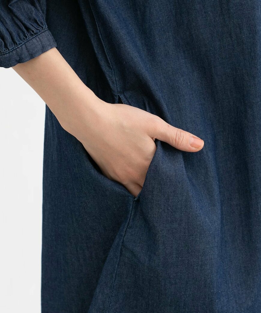 ハニーズ公式 7分袖デニムワンピースの画像