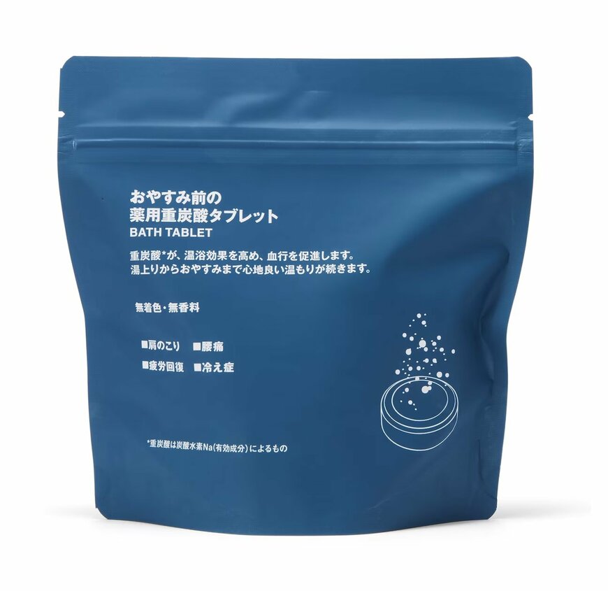 おやすみ前の薬用重炭酸タブレット