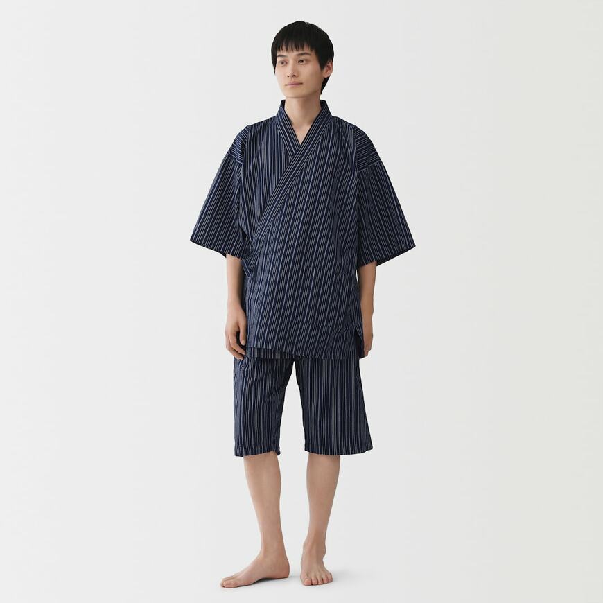 出所:無印良品ネットストア 紳士 しじら織り 甚平