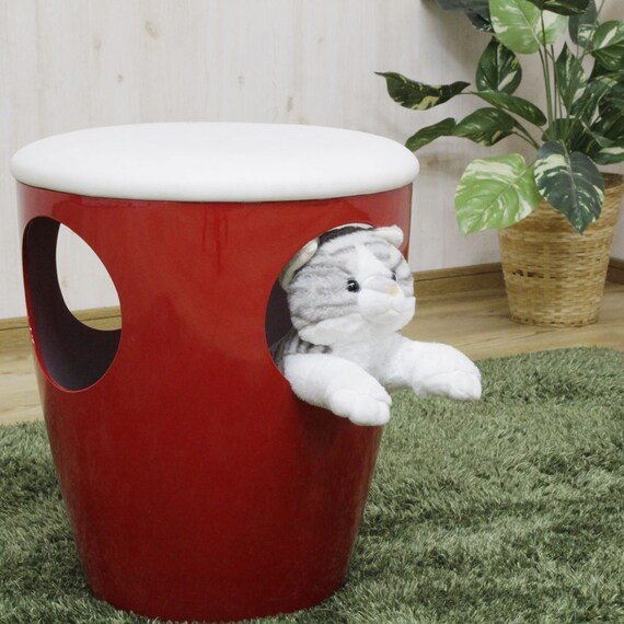 出所：ニトリ公式通販 ニトリネット ネコちゃんの秘密基地スツール