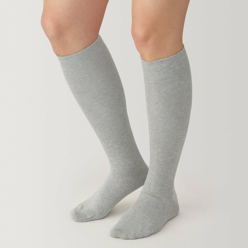 出所：無印良品公式　婦人　足なり直角　むくみを防ぐ　着圧ハイソックス　※一般医療機器