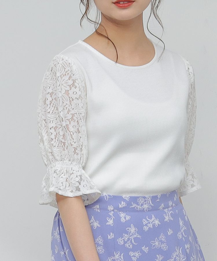 出所：ハニーズ　袖レーストップス